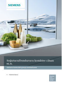 Kullanım kılavuzu Siemens KG86NAW30N Donduruculu buzdolabı