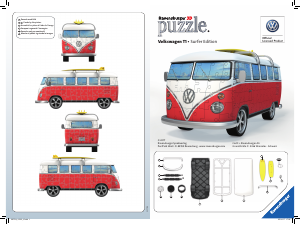 Manual Ravensburger Volkswagen T1 Puzzle 3D