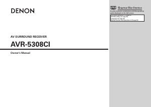 Bruksanvisning Denon AVR-5308CI(A) Receiver