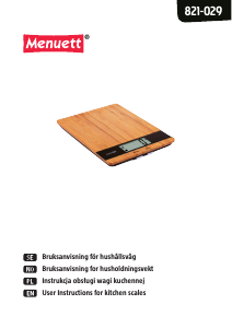 Bruksanvisning Menuett 821-029 Köksvåg