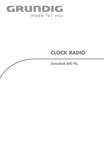 Bedienungsanleitung Grundig Sonoclock 660 PLL Uhrenradio