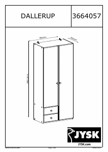 说明书 JYSKDallerup (88x201x50)衣柜