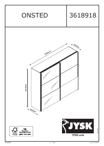 Manual JYSK Onsted (250x221x63) Garderobă