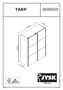 说明书 JYSKTarp (151x201x64)衣柜