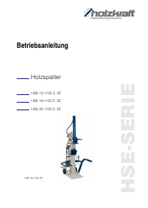 Bedienungsanleitung Holzkraft HSE 13-1100 ZE Holzspalter