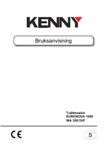 Bruksanvisning Kenny WA 355 Euronova 1000 Tvättmaskin