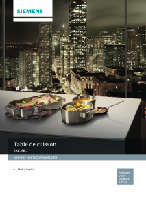 Mode d’emploi Siemens EX851FEC1F Table de cuisson