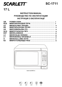 Vadovas Scarlett SC-1711 Mikrobangų krosnelė