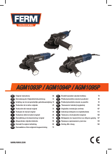 Manuale FERM AGM1094P Smerigliatrice angolare