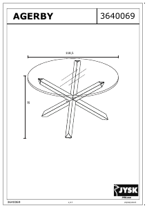 كتيب مائدة طعام Agerby (Ø119) JYSK