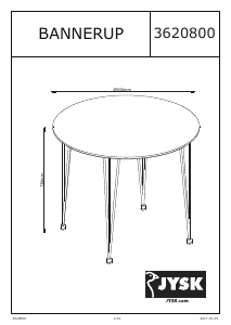 Manual JYSK Bannerup (Ø90) Mesa de jantar