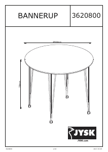 Bruksanvisning JYSK Bannerup (Ø90) Spisebord