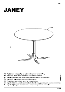 Mode d’emploi JYSK Bederslev (Ø110) Table de salle à manger