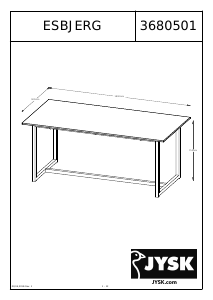 Manual JYSK Esbjerg (90x180x75) Dining Table