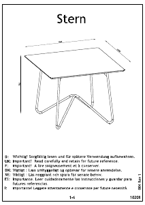 Manuál JYSK Ugledige (100x75x100) Jídelní stůl