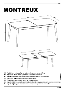 説明書 JYSK Urehoved (90x180x75) ダイニングテーブル