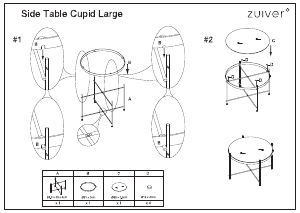 Manuale Zuiver Cupid XXL Tavolino
