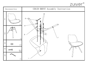 説明書 Zuiver Brent 椅子