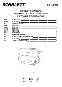 Manual Scarlett SC-119 Toaster