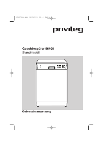 Bedienungsanleitung Privileg 56400 Geschirrspüler