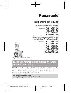 Bedienungsanleitung Panasonic KX-TG6821G Schnurlose telefon