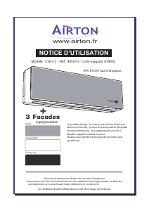 Mode d’emploi Airton CSH 12 Climatiseur