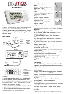 Manuál Rossmax PA-S20 Krokoměr