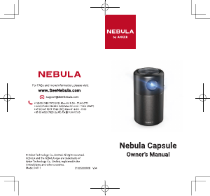 Mode d’emploi Nebula Capsule Projecteur