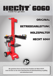 Bedienungsanleitung Hecht 6060 Holzspalter