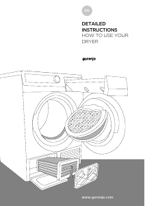 Manual Gorenje D884BH Dryer
