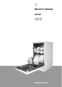 Manuál Gorenje GS52115W Myčka na nádobí