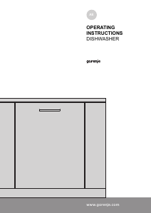 Bruksanvisning Gorenje GV67261XXLCUS Diskmaskin