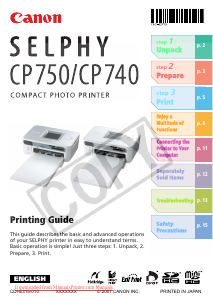 Handleiding Canon Selphy CP750 Printer