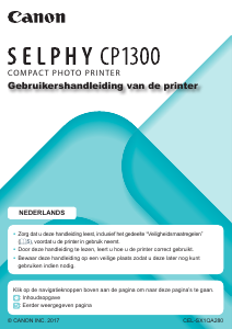 Handleiding Canon Selphy CP1300 Printer