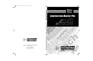 Bruksanvisning Calculated Industries 4060 Construction Master Pro Räknemaskin
