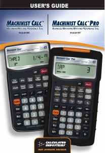 Bruksanvisning Calculated Industries 4086 Machinist Calc Räknemaskin