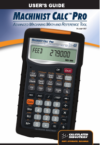 Bruksanvisning Calculated Industries 4087 Machinist Calc Pro Räknemaskin