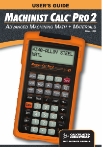 Bruksanvisning Calculated Industries 4088 Machinist Calc Pro 2 Räknemaskin