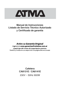 Manual de uso Atma CA8141E Máquina de café