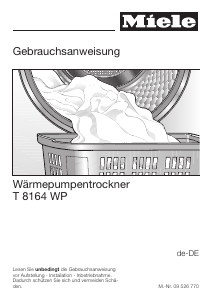 Bedienungsanleitung Miele T 8164 WP Trockner