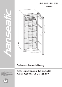 Bedienungsanleitung Hanseatic GNH 56625 Gefrierschrank