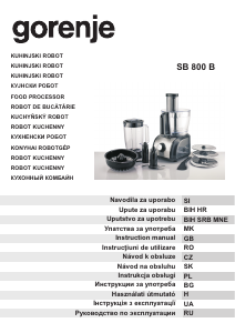 Руководство Gorenje SB800B Кухонный комбайн