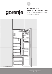 Bedienungsanleitung Gorenje RBI5183A1 Kühlschrank