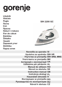 Priročnik Gorenje SIH 2200GC Likalnik