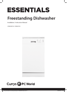 Bruksanvisning Currys Essentials CDW45S18 Diskmaskin