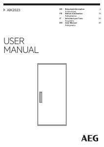 Handleiding AEG AIK2023R Koelkast