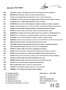 사용 설명서 Trio 872110407 Duke 램프