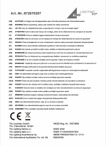 Manuale Trio 872670207 Vision Lampada