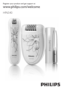 Bruksanvisning Philips HP6540 Epilator