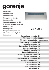 Manual Gorenje VS120E Aparat de vidat